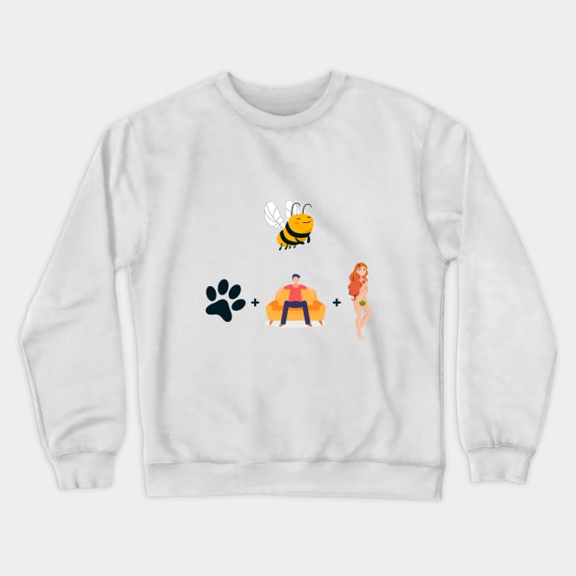 Bee Paw Sit Eve, be positive pun Crewneck Sweatshirt by RomArte